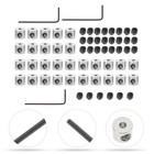 3Sets Screw Wrench Locking Pin Backs Splitter Nozzle Metal Accessories