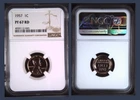1957 Proof Lincoln Cent certified PF 67 RD by NGC!