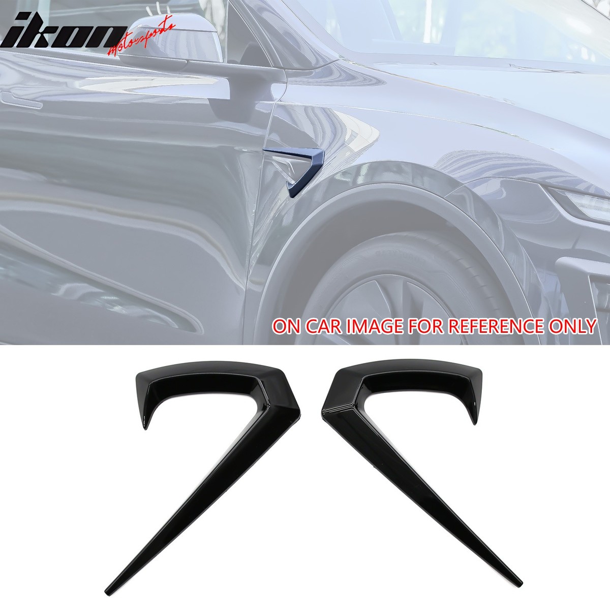 テスラ モデルY用 オーバーフェンダー フェンダーリップ Fits 25-26 Tesla Model Y Juniper Side Fender Trim Gloss Black Vent