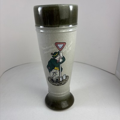 Stoneware Beer Stein 0.5L Germany Der Mensch braucht an Halt dass er net fallt!