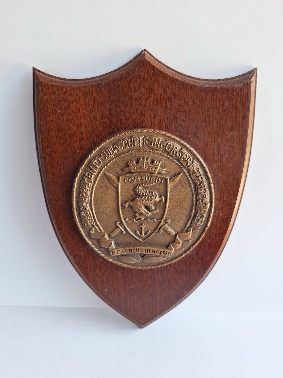 Militaria CREST Placca in Legno del Comando Subacquei e Incursori “Teseo Tesei”