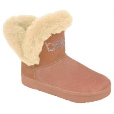 Bebe Girls' Winter Boots - Kids Snow Boots with Faux Fur Trim,