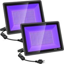 YANYCN 2 Pack 400W LED Black Light,Black 2pack led black light,