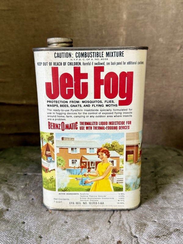 Vintage BernzOmatic Jet Fog Quart Can - Rochester, NY - Camping - Hunting