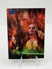 2025 Topps Chrome Star Wars Galaxy Qui-Gon Jinn Blue Ray Wave Refractor #/175