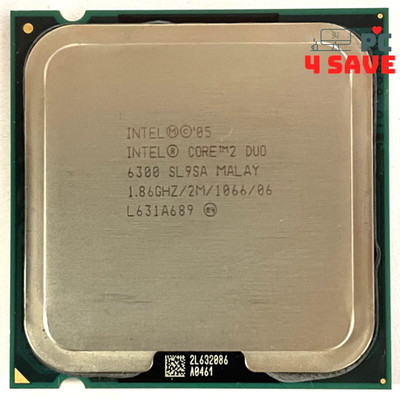 Intel Core 2 Duo E6300 1.87GHz 2-Core LGA775 Desktop CPU SL9SA SL9TA SLA2L SLA5E