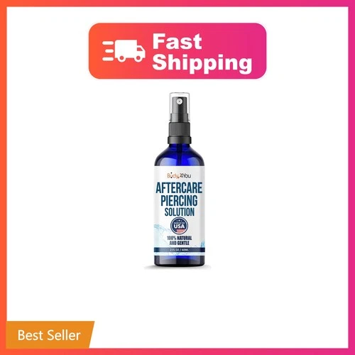 BodyJ4You Piercing Aftercare Saline Spray - Sterile Saline Solution Wash | Se... - product listing photo