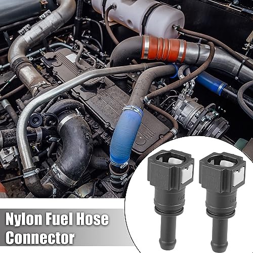  2pcs Fuel Line Quick Connect Straight Push-On Single Barb Fuel Hose Adapter 