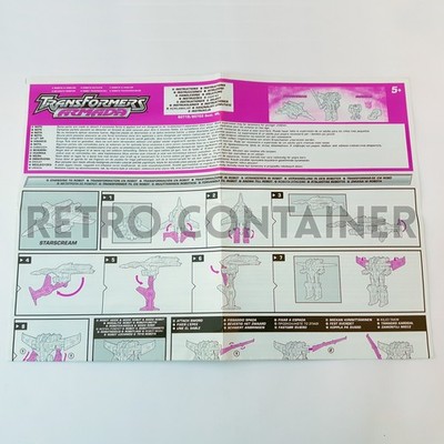 TRANSFORMERS ARMADA - Anleitung Booklet - Starscream & Swindle
