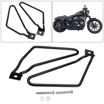 2 Stück Schwarz Universal Motorrad Satteltasche Haltestangen Halterung