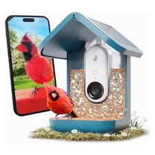 Birdbuddy PRO Solar Smart Bird Feeder with 5MP Camera Blue