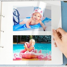 Refill Pages for 3 Ring Binder Photo Album Book - Self Adhesive, Compatible with