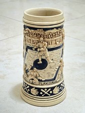 Beer Stein Germany 1910s-1920s  Baseball, Playball  Extremely Rare Unique 