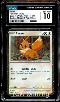 CGC 10 GEM MINT Eevee 200 SVP Black Star COSMOS HOLO PROMO SVP200