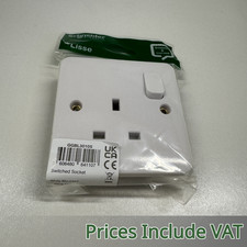 SCHNEIDER Lisse GGBL3010S 1-Gang 13Amps DP Switched Socket White (Single/Box 10)