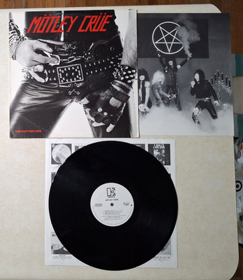 Motley Crue Too Fast for Love Vinyl LP Promo 1982 Elektra w/ Insert White Label