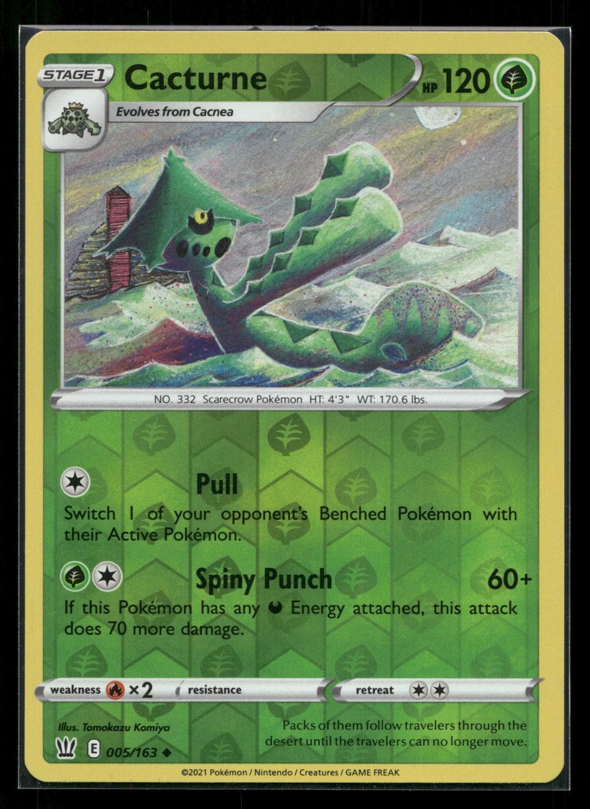 Cacturne 005/163 Battle Styles Uncommon Reverse Holo Near Mint