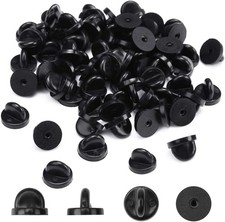 Pin Backs Pin Keepers Pin Backings PVC Rubber Butterfly Clutch Pin Lock Clasps H