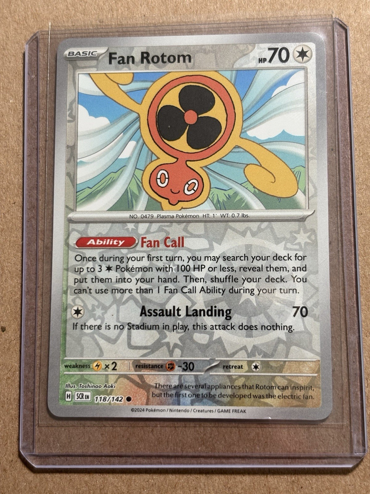 Pokemon Stellar Crown - 118/142 Fan Rotom Reverse Holo NM