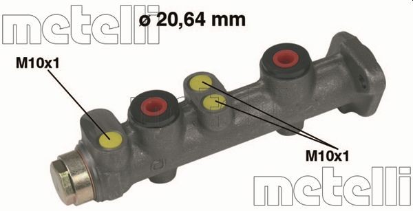 Hauptbremszylinder FÜR Fiat UNO (146 , 158 ) - Metelli 05-0066-image