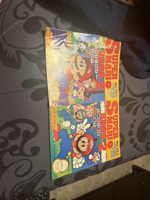 Super Mario Bros 2 Parts 1 & 2 Inside Out Tip Book Nintendo Power Magazine 1989