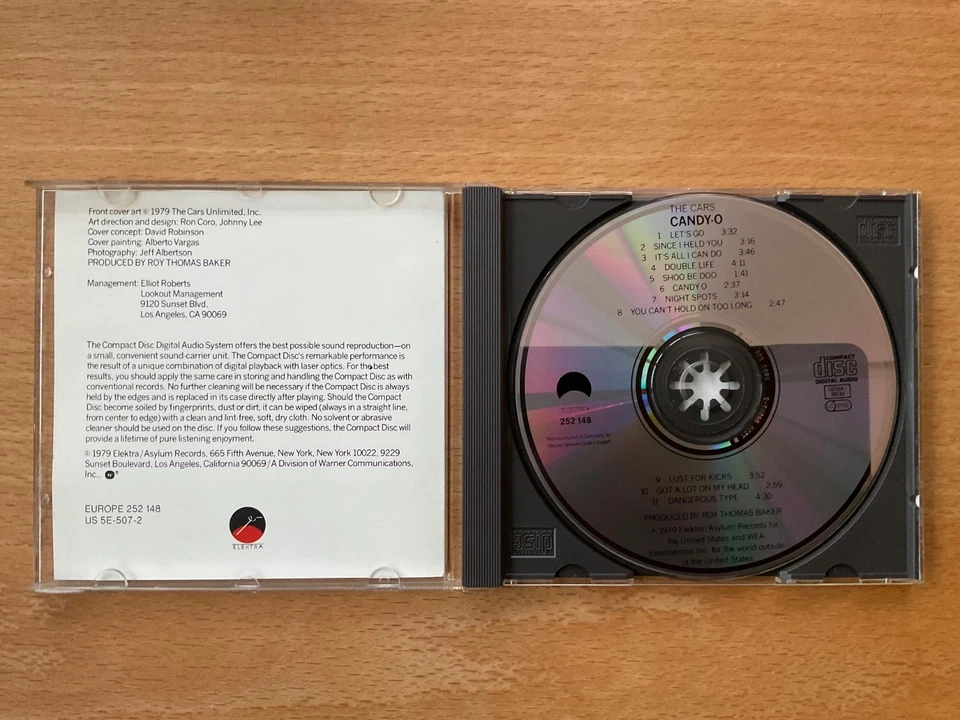 CD The Cars - Candy-O, Early Press no barcode Made in Germany sehr gut very good - Bild 3 von 4