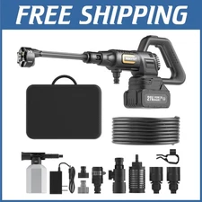 Cordless Power Washer, 21V Battery, 23FT Hose, 6-in-1 Nozzle
