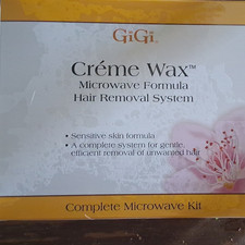 GiGi Cr me Wax Microwave Formula Sensitive Skin Soft Wax Kit for Legs, Face