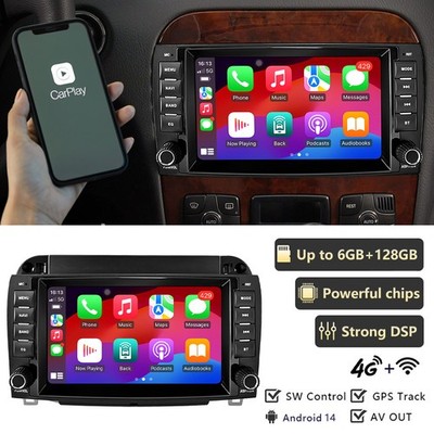 For Mercedes-Benz S-Class W220 S350 S400 S430 S500 Carplay Navi Stereo Radio FM