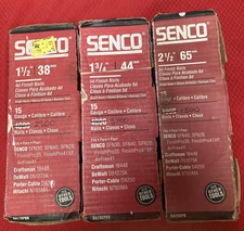SENCO 15 Gauge 1.5, 1.75 and 2.5" Angled Finish Nails, Partial Boxes SEE DETAILS
