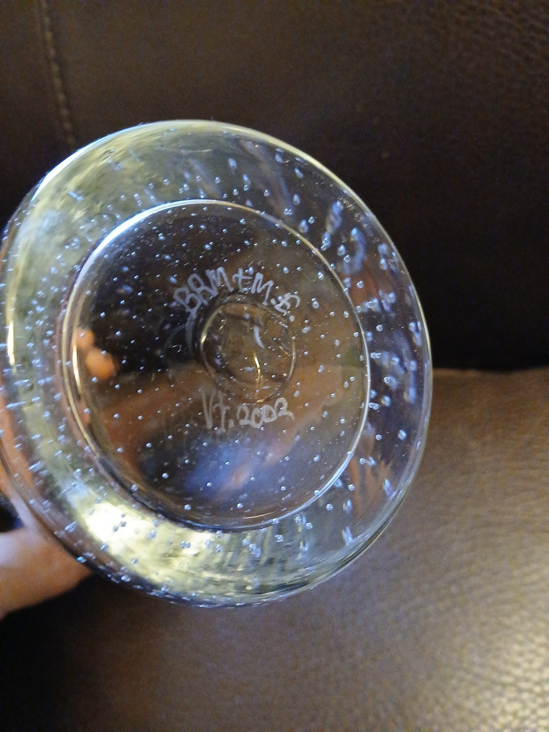 Very RARE BRM DESIGN Vintage Barware Signed 2002 Art Glass Martini Shaker