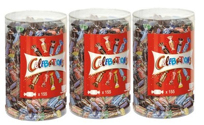 3 x 1,435kg Celebrations Schokolade Mini-Schokoriegel Mars Snickers Twix Bounty