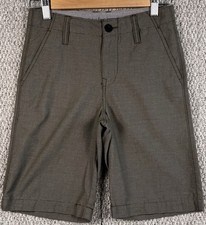 Calvin Klein Jeans Girls Sz 12 Olive Stripe Bermuda Shorts Youth Casual Preppy