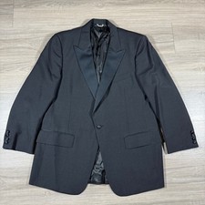 Vintage Christian Dior Monsieur Tuxedo Jacket Black Peak Lapel Formal Dinner