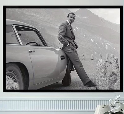 James Bond 007 Sean Connery Iconic Mono Leinwand Bild Druck Kunst 60cm x 40cm 502