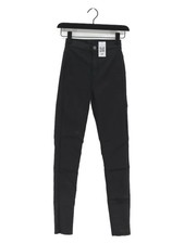 Topshop Women's Jeans W 24 in Black Cotton with Elastane, Polyester Skinny