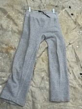 Vtg 50s Hanes Wind Shield Large Blank Gusseted Sweatpants Joggers Gray USA