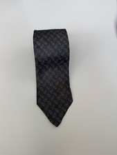 GUY LAROCHE PARIS Men's Tie Gray Blue Paisley 100 Silk Necktie