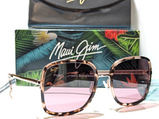 NEW Maui Jim Pua Pink Tortoise Rose Gold Polarized Maui Rose Sunglasses RS865-09