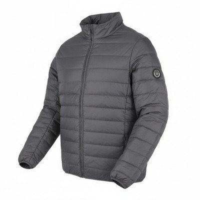 TED LAPIDUS Herren Jacke S Grau Stepp Daunen High Neck Zip Puffer *