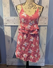 American Eagle Mini Layered Floral Sundress Adjustable Spaghetti Straps size Med