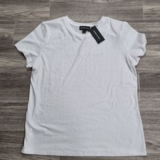 Kenneth Cole Large unisex T-Shirt White Vapor Short Sleeve Crew Neck Logo