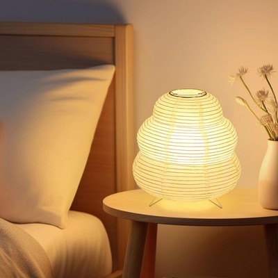 Small Paper Lamp, Japanese Lantern Table Lamp, Paper Table Lamp, Cute Lamp fo...