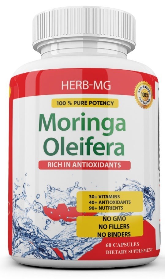 Moringa Oleifera Leaf Organic Extract 100% Pure 10000mg Serving 180 Capsules USA