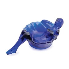 Jabonera Mosser Glass EE. UU. Baño Belleza Azul Cobalto Nuevo