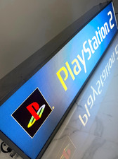 Sony PlayStation 2 Retail Lighted Sign Authentic Display Gamestop Exclusive RARE