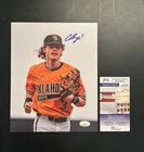 Carson Benge Autographed Signed Photo 8x10 New York Mets Baseball JSA Cert