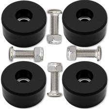 192310GS Anti Vibration Rubber Feet Pads (0.75"x1.5") 4PCS 1.5 in, Black