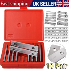 10 Pairs of Thin 1/8 "steel Parallel Set Accuracy 0.0002 Milling Machine UK