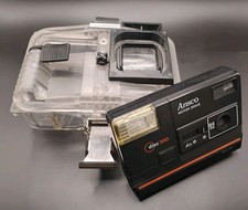 Vtg 80's Scuba Ansco HONG KONG Disc 350 Film Camera/Ikelite Underwater Case